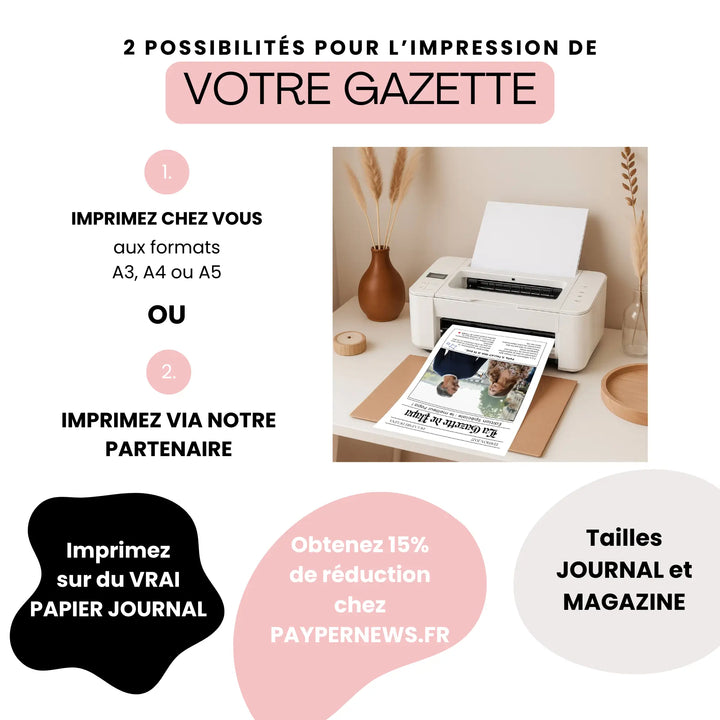 comment imprimer votre journal personnalisé papa.