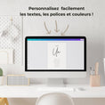 Charger l'image dans la visionneuse de la galerie, Numéro de table mariage minimaliste à personnaliser en ligne sur Canva – modèle moderne et élégant.
