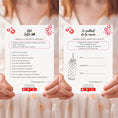 Charger l'image dans la visionneuse de la galerie, Duo de cartes d'animation EVJF présentant un challenge selfie et un atelier cocktail créatif dans une mise en scène nuptiale
