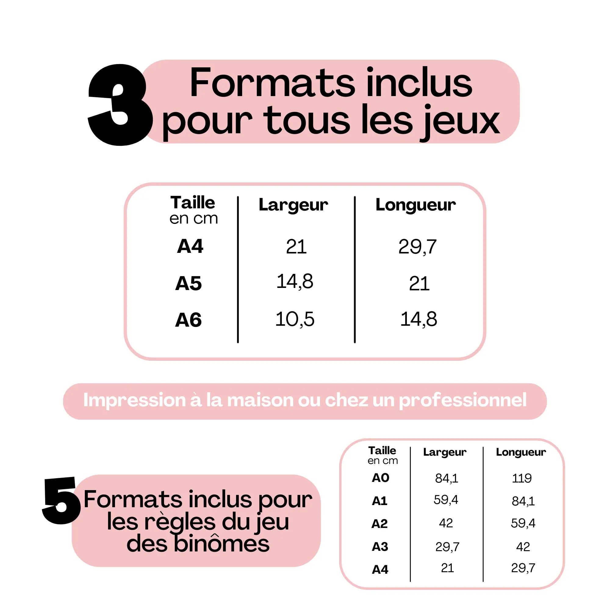 Pack 53 jeux de mariage imprimables – formats inclus A4, A5, A6 pour les jeux et affiches binômes disponibles en A0 à A4