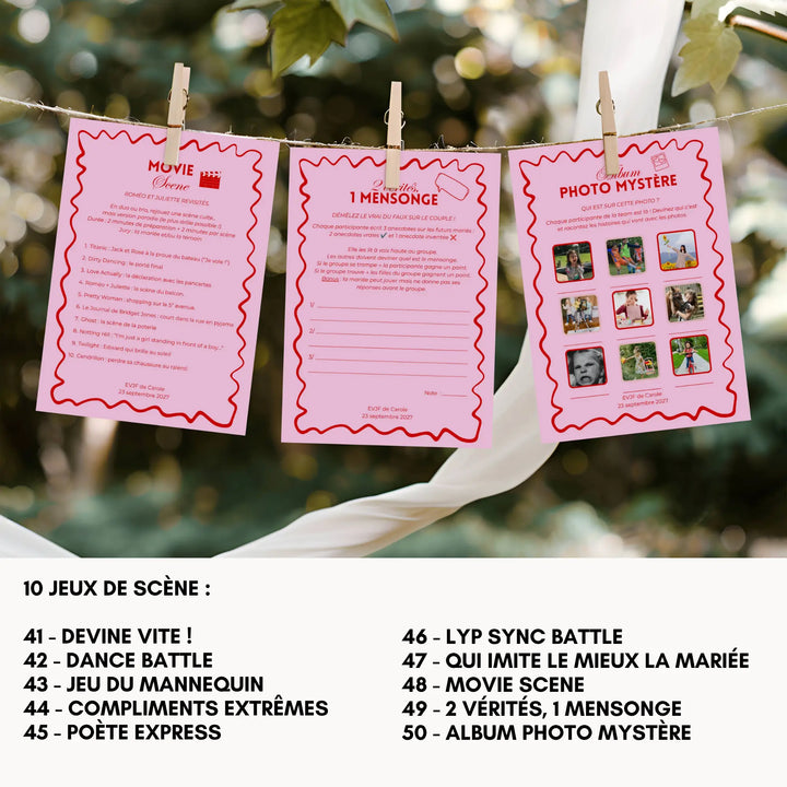Photo et description des eux evjf à imprimer sur le thème love. A personnaliser avec Canva.