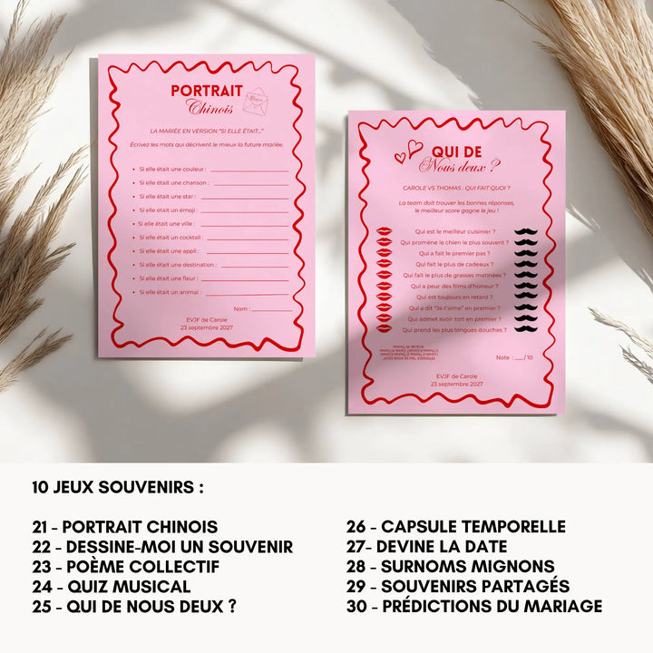 jeux evjf à imprimer pour organiser l&