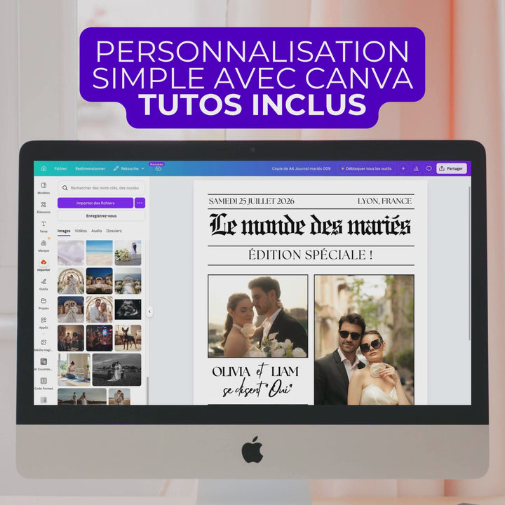 Vidéo montrant les personnalisations faciles dans Canva gratuit.