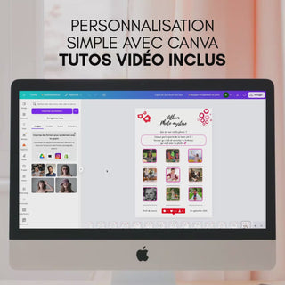 Vidéo montrant la personnalisation des jeux evjf à imprimer dans Canva.