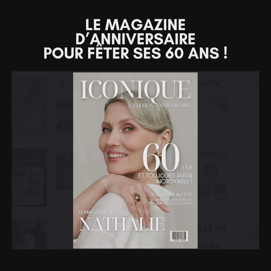 Magazine Personnalisé Anniversaire 60 ans | Modèle Canva