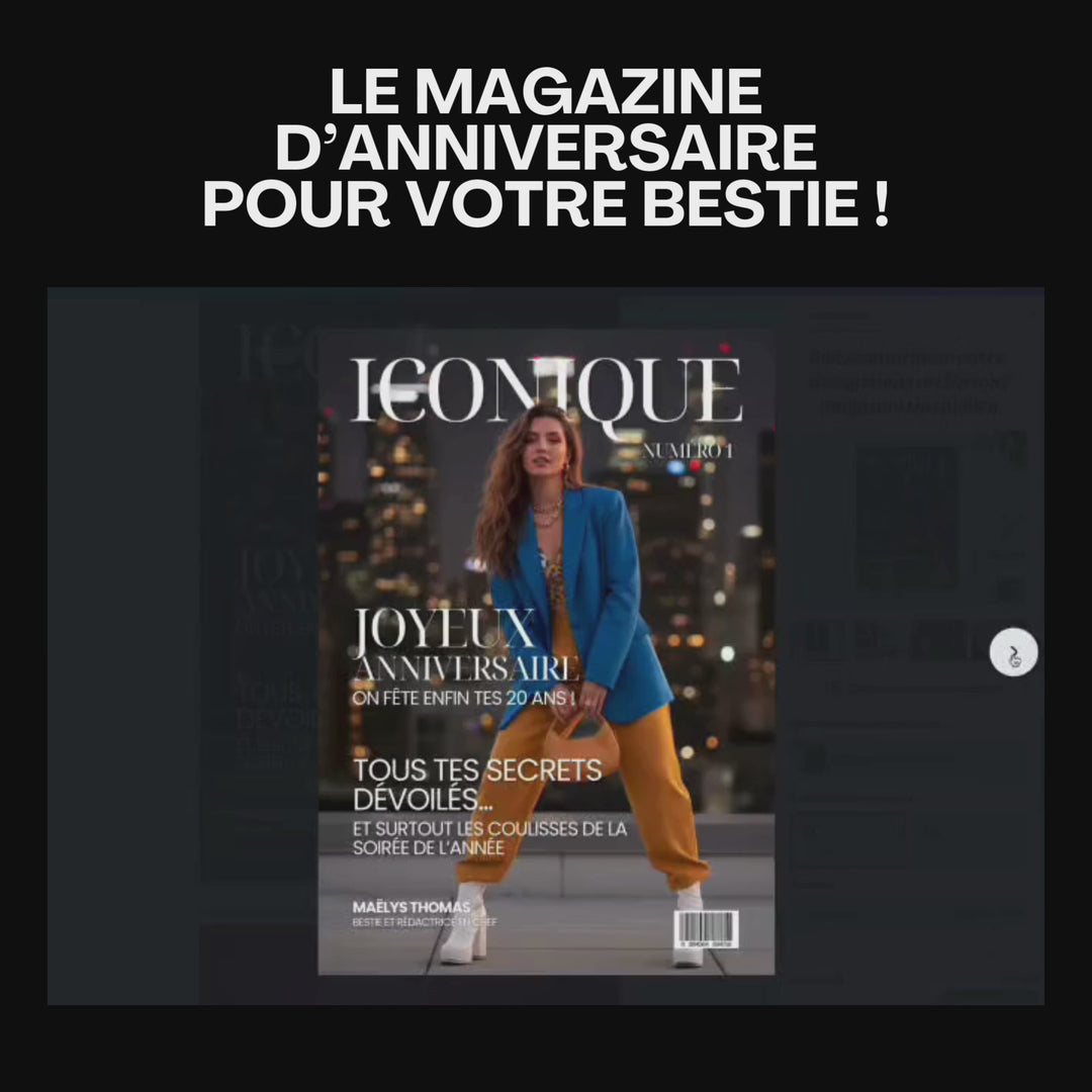 Magazine Personnalisé pour Anniversaire Bestie | Modèle Canva à personnaliser