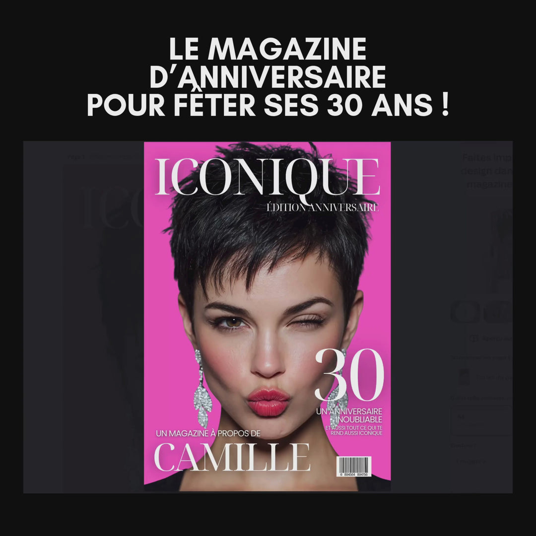 Magazine Personnalisé Anniversaire 30 ans | Modèle Canva à personnaliser