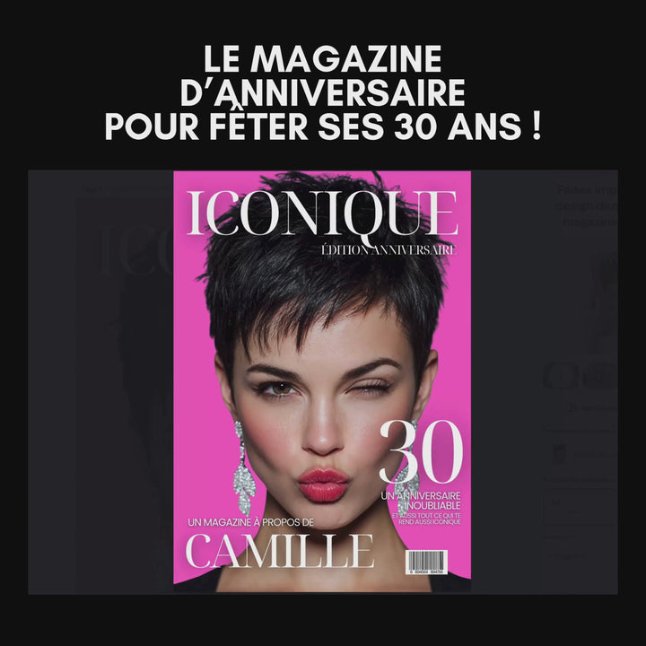 Magazine Personnalisé Anniversaire 30 ans | Modèle Canva à personnaliser