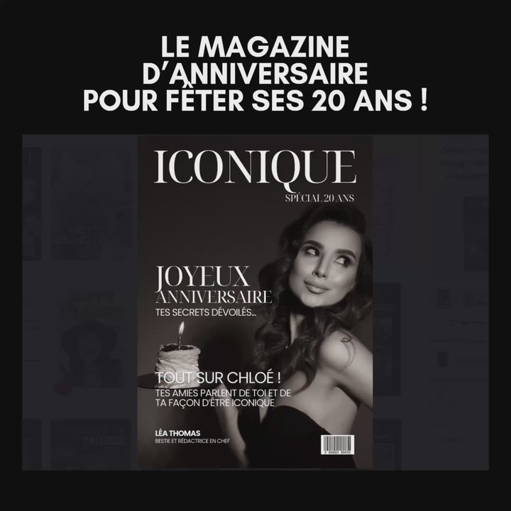 Magazine Personnalisé Anniversaire 20 ans | Modèle Canva à personnaliser
