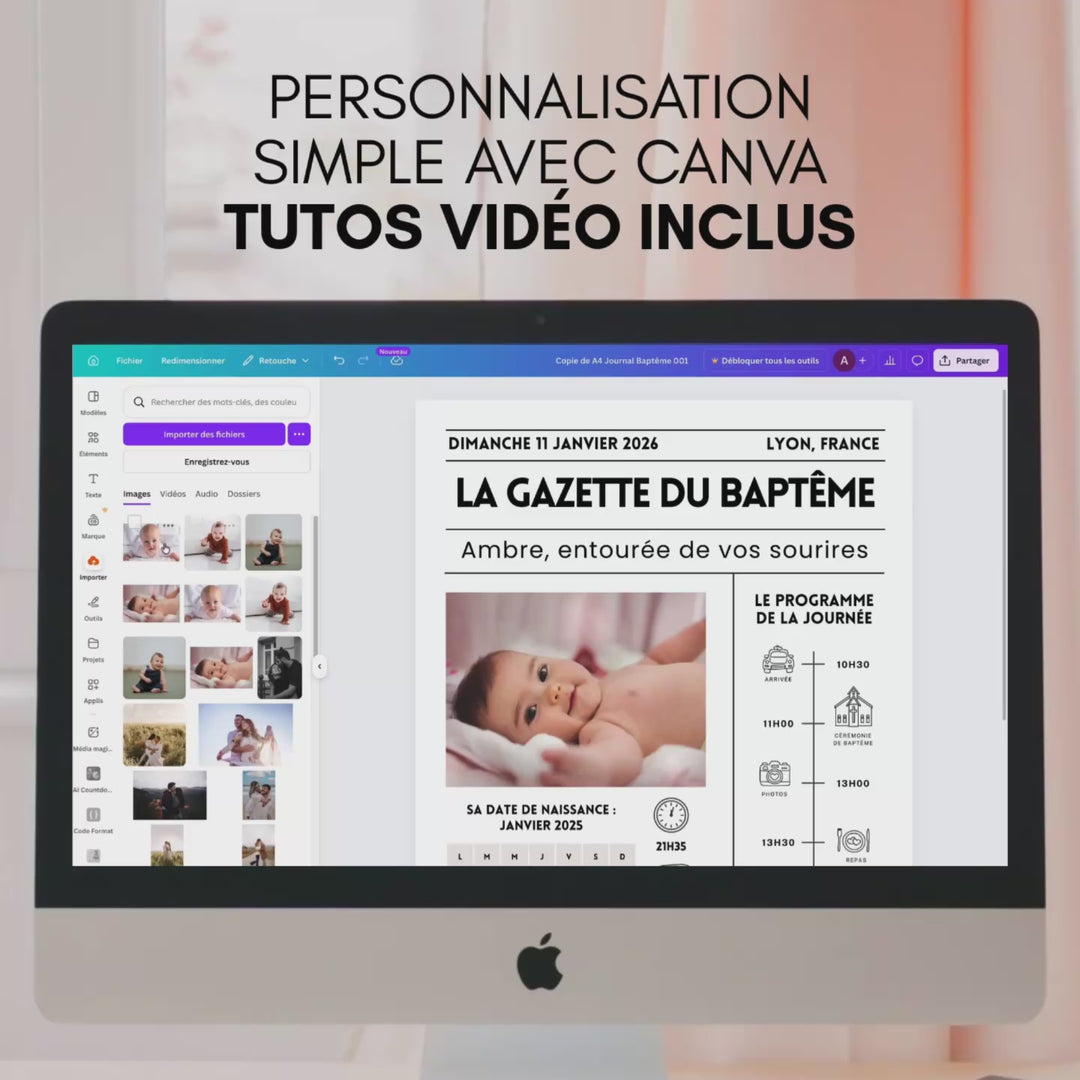 Vidéo montrant la modification d&