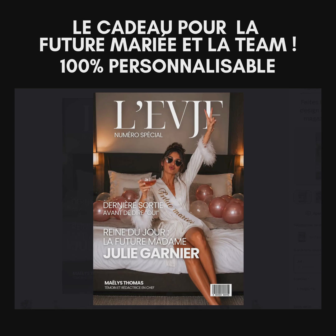 Magazine Personnalisé EVJF Love | Modèle Canva à personnaliser