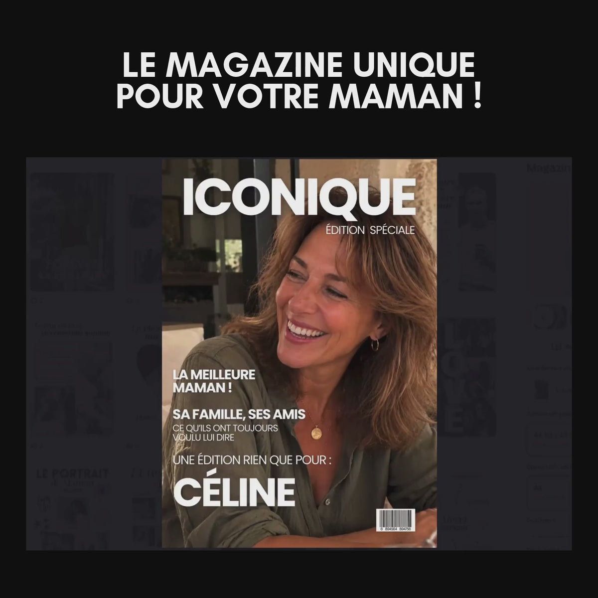Vidéo montrant toutes les pages du modèle Canva du magazine personnalisé maman.