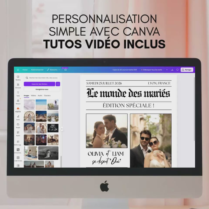 Vidéo montrant la modification d&